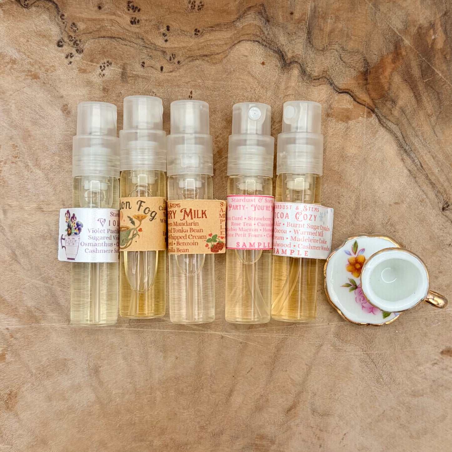 Enchanted Cups of Whimsy Perfume Discovery Set | Tea & Milk Perfume Samples