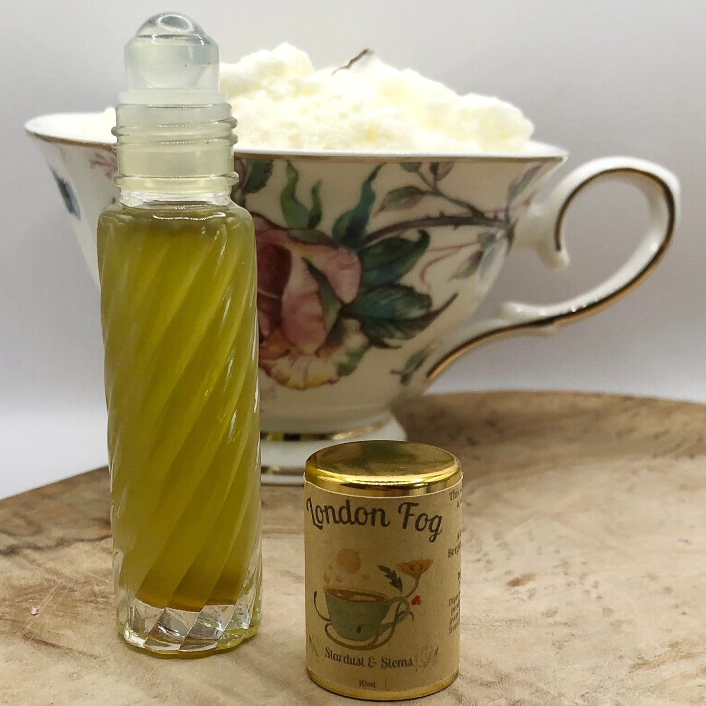 LONDON FOG PERFUME with Essential Oils, Real Black Tea, Lavender and the Best Creamy Vanilla, Spray or Roller Scent, Gift for a Magic Witch