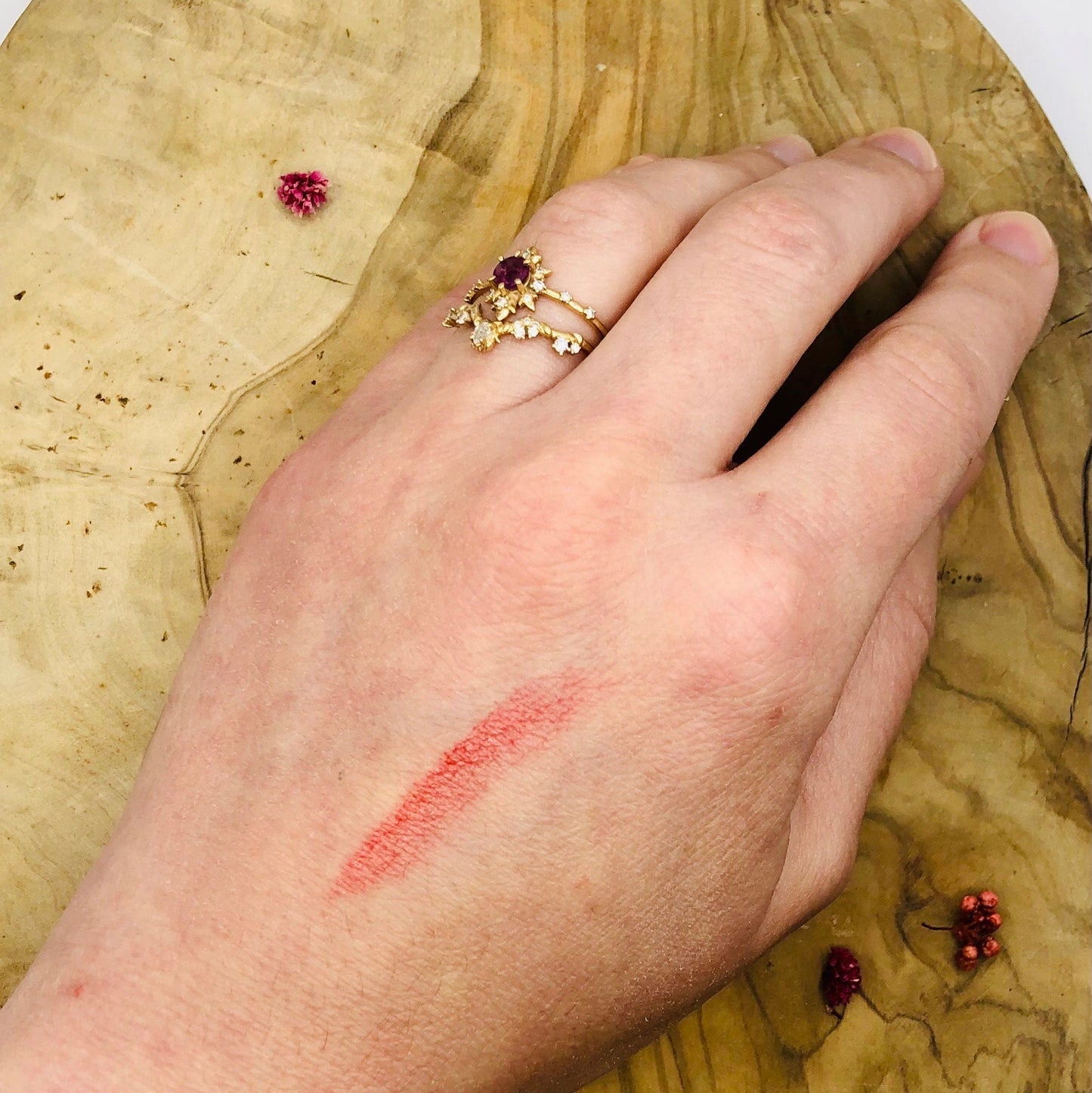 AKER FASSI Eco-Friendly Lip and Cheek TINT, Moroccan Natural Red Matte Lipstick & Cream Blush Made From Poppies, Pomegranate and Strawberry