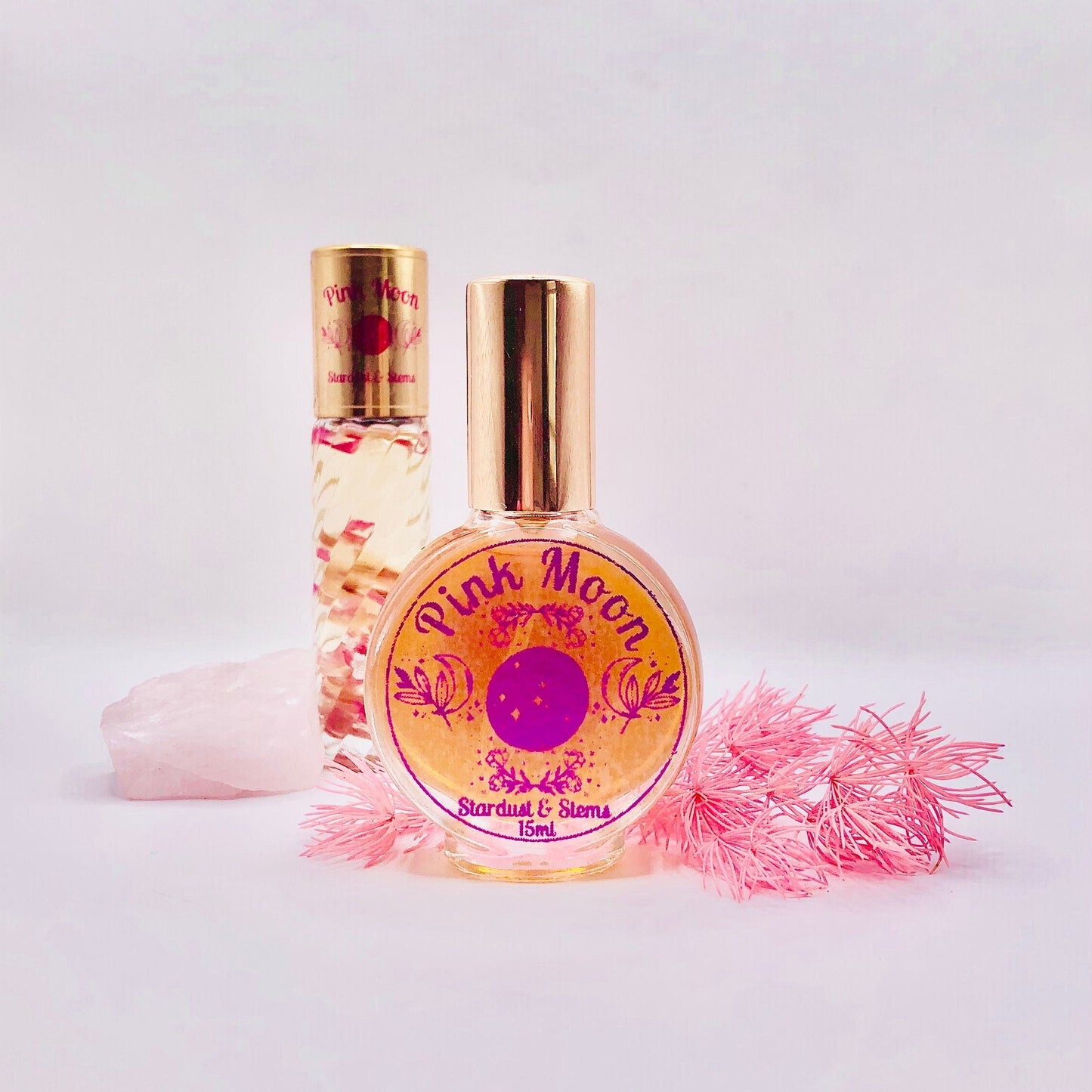 PINK MOON PERFUME, Pheromone, Sandalwood, Garden Essential Oil Magic, Attraction, Faerie, Witch, Paraben-Free Indie Fragrance, Hippie Scent