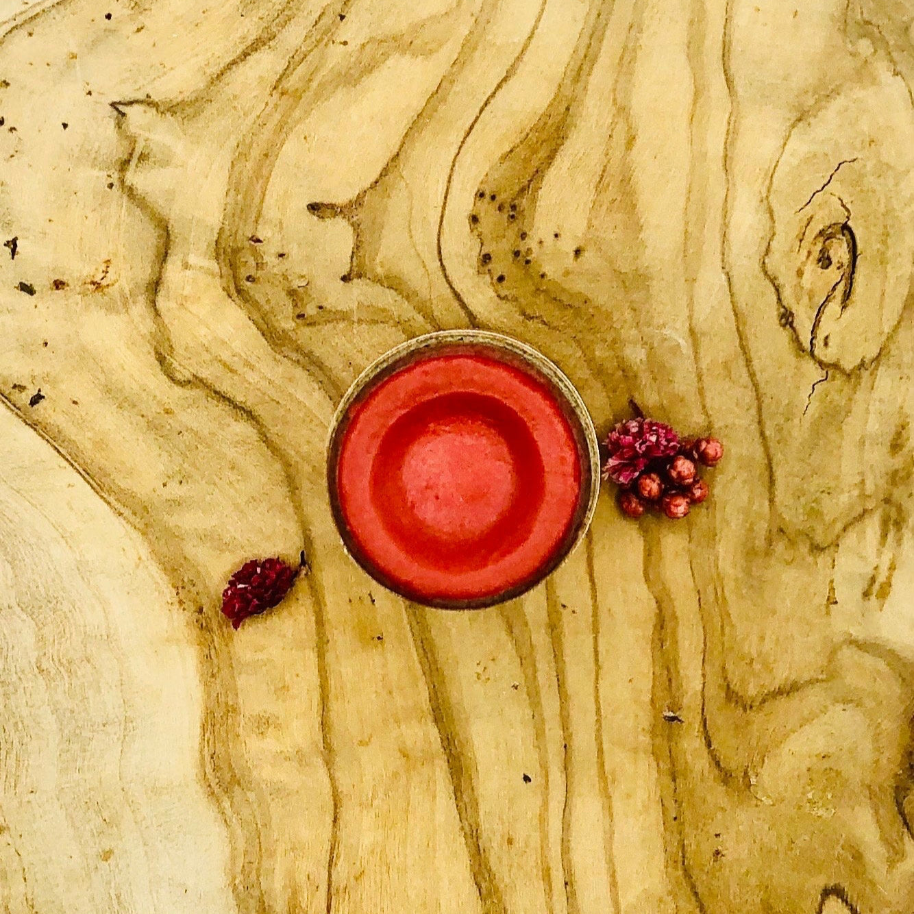 AKER FASSI Eco-Friendly Lip and Cheek TINT, Moroccan Natural Red Matte Lipstick & Cream Blush Made From Poppies, Pomegranate and Strawberry