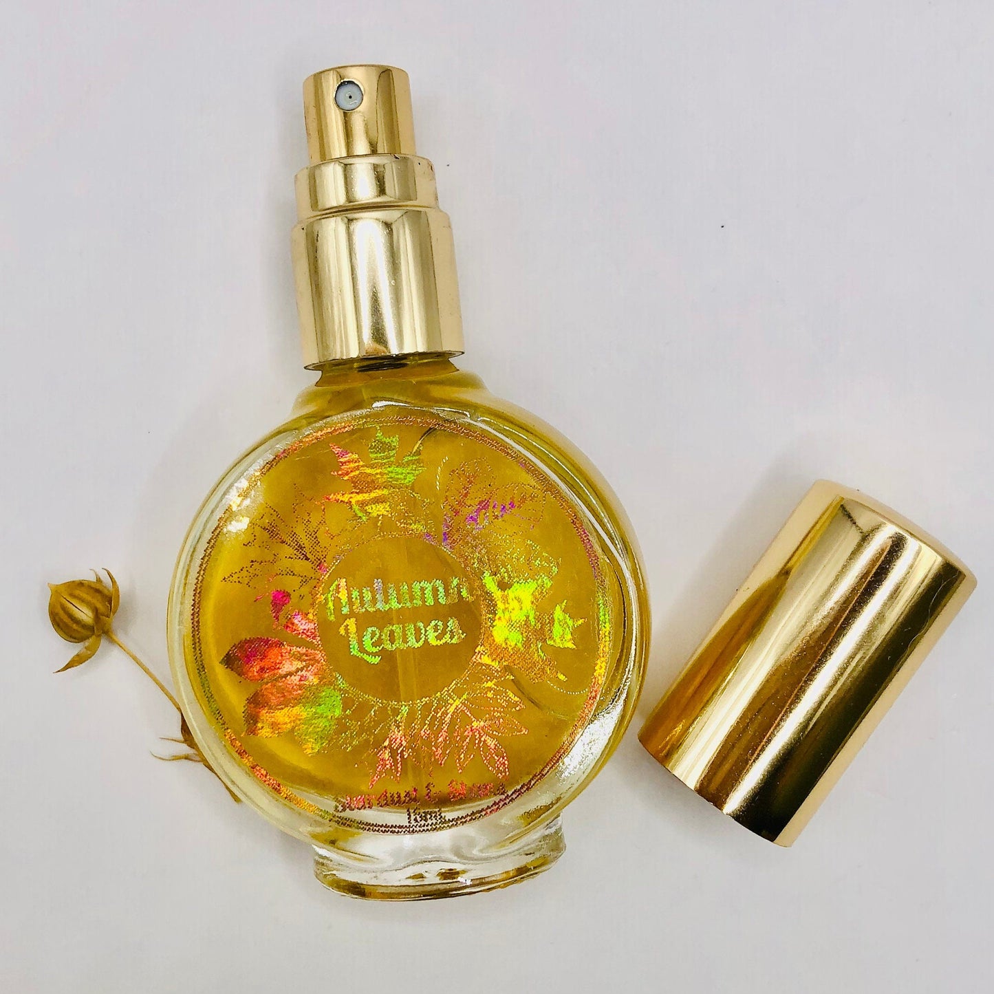 AUTUMN LEAVES Fall Perfume Oil or Atomizer Spray, Halloween Fragrance, Cozy Cabin, Handcrafted, Small Batch with Crystal Leaf, Indie Scent