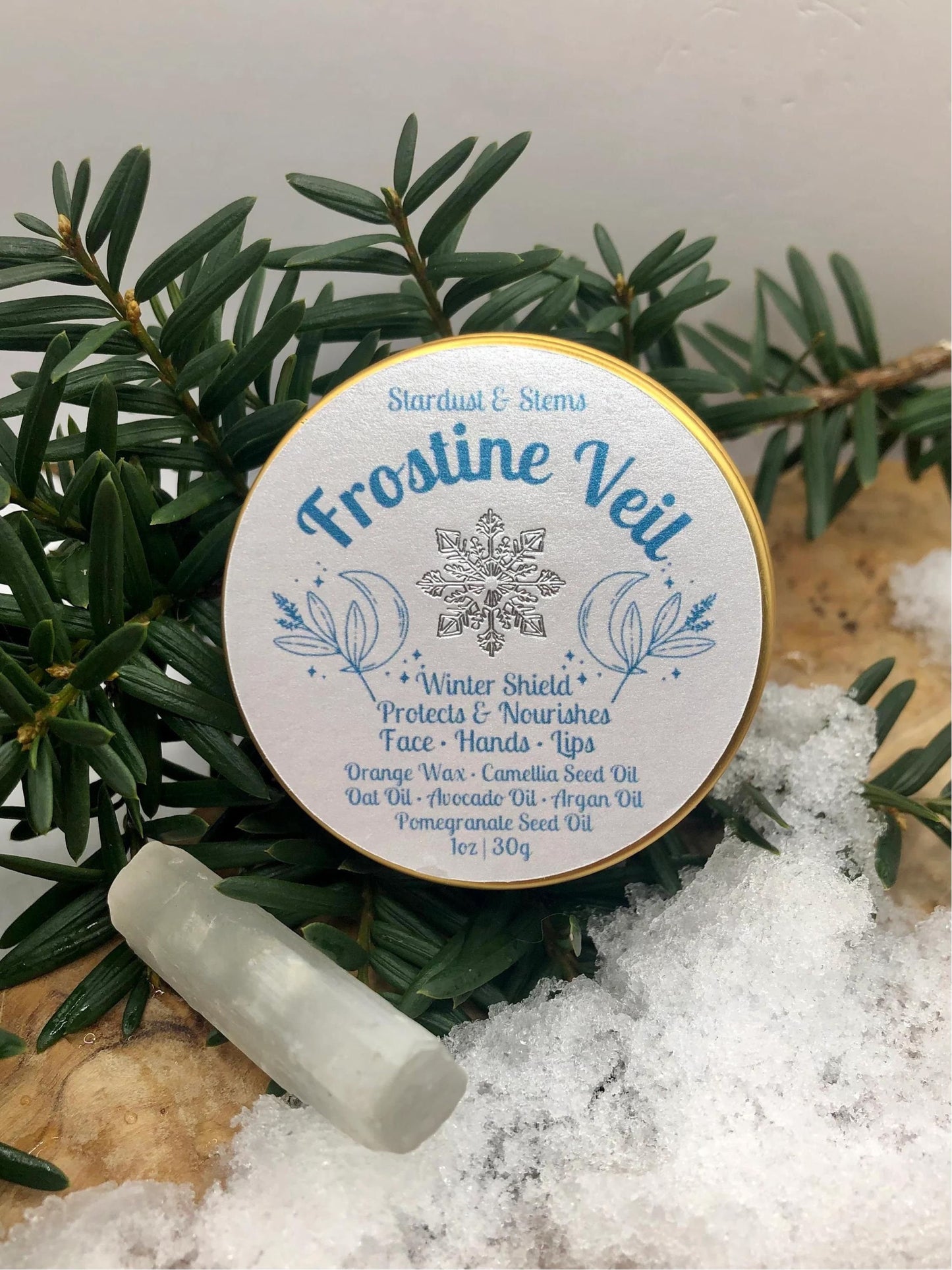 FROSTINE VEIL Moisturizer for Winter Skin, Orange Wax Soothing Skincare for Dry Chapped Hands & Feet, Nourishing Ointment, Itch Relief Cream