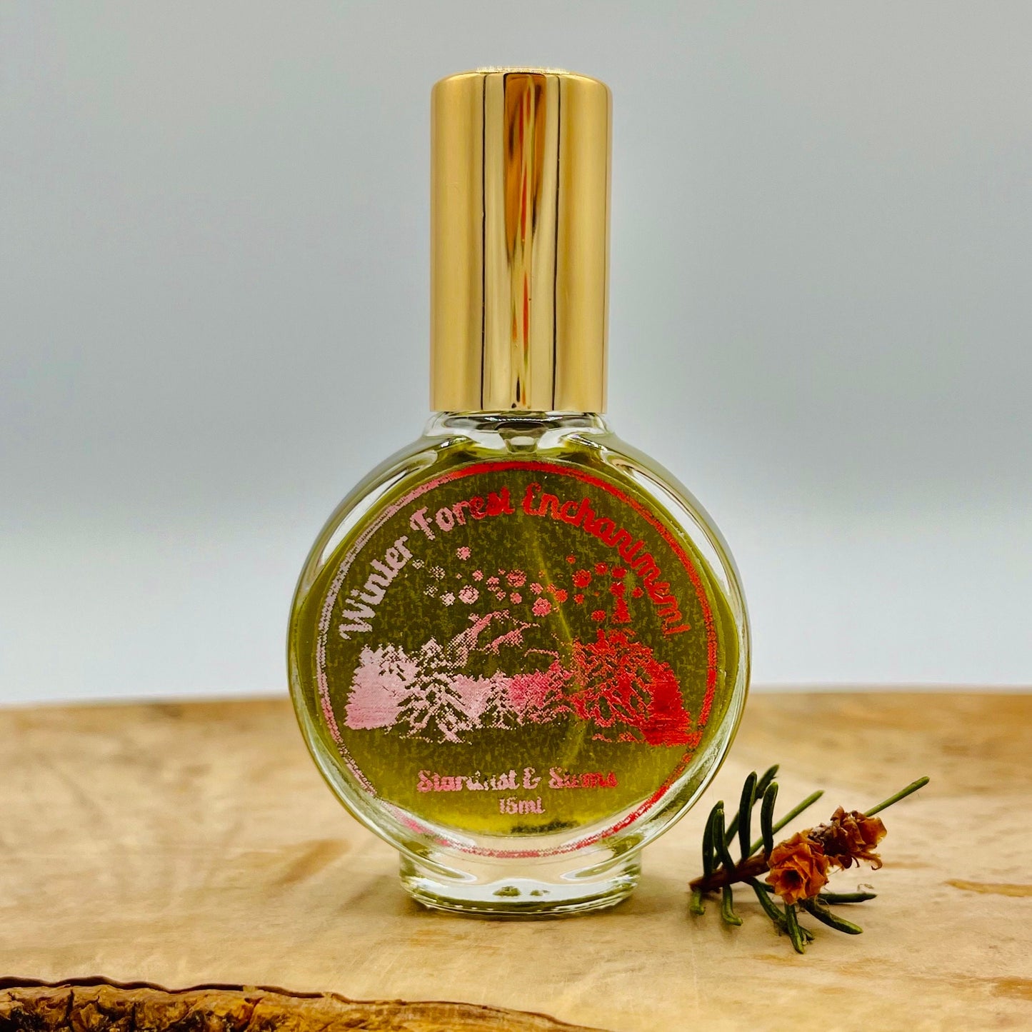 WINTER FOREST ENCHANTMENT Vanilla Peppermint Fir Perfume, Snow Fairy Queen Pine Christmas Scent, Solstice Magic Cottagecore Fragrance Gift