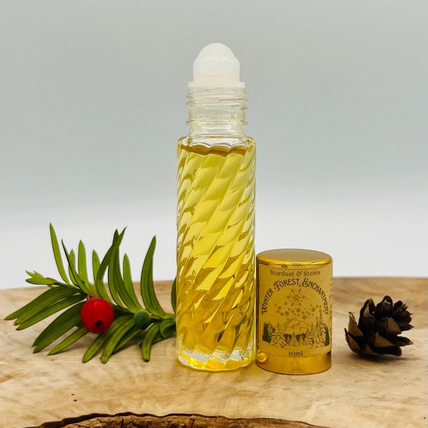 WINTER FOREST ENCHANTMENT Vanilla Peppermint Fir Perfume, Snow Fairy Queen Pine Christmas Scent, Solstice Magic Cottagecore Fragrance Gift