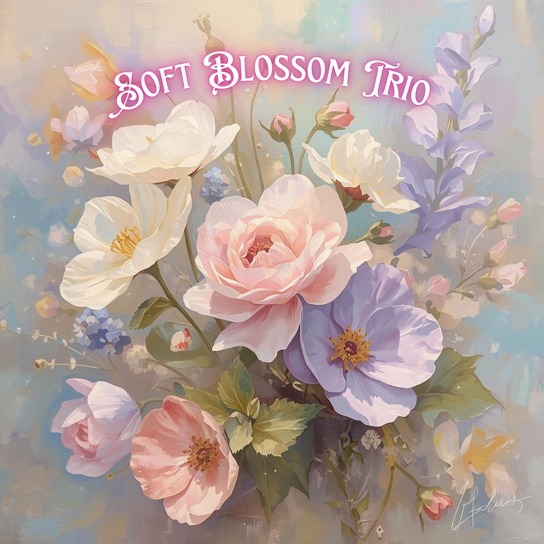 Soft Bloom Trio Perfume Set | Floral Samples in Signature Gold Bottles