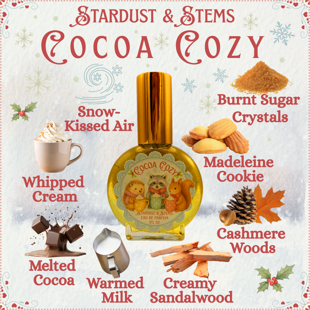 COCOA COZY- Hot Cocoa & Cashmere Woods Winter Gourmand Perfume