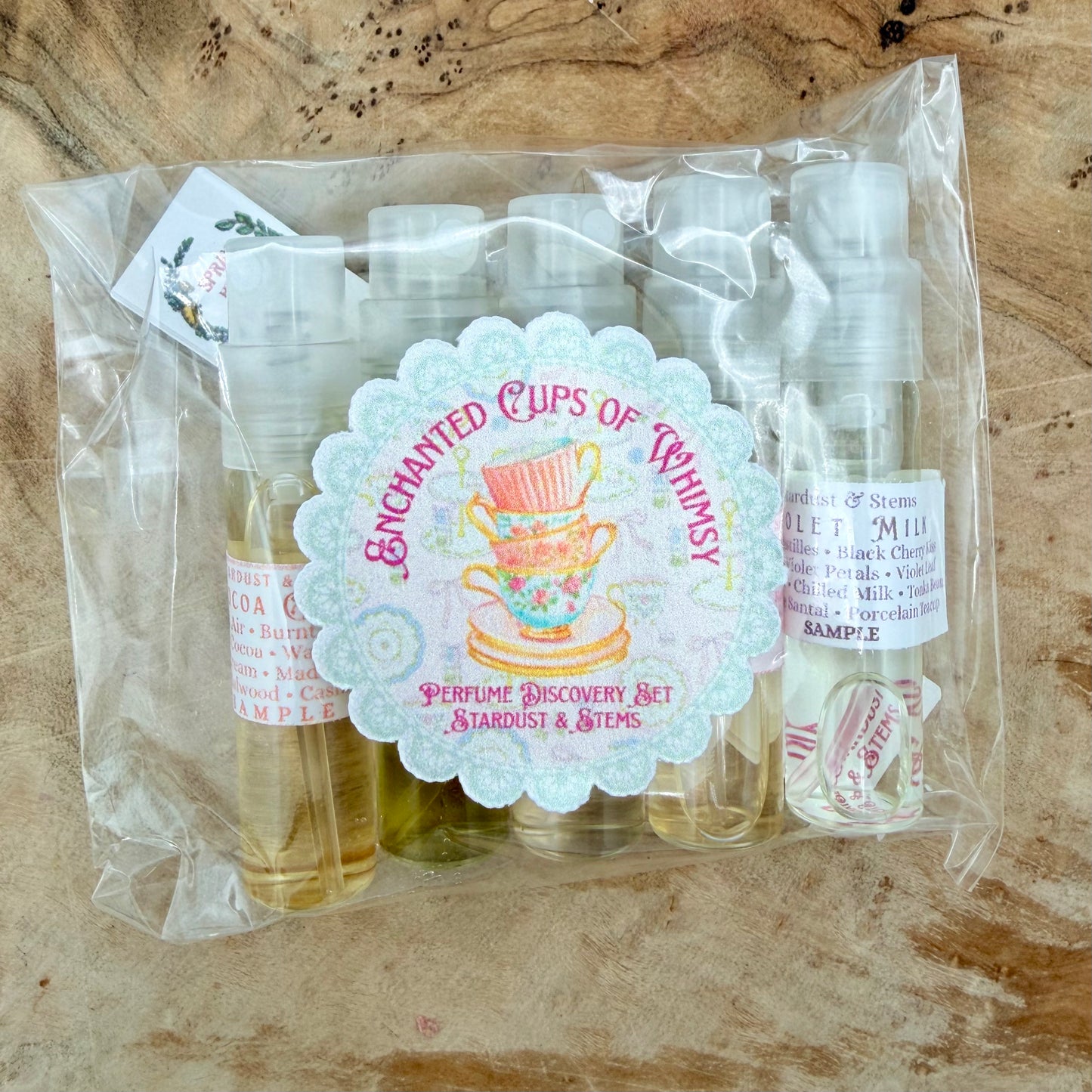 Enchanted Cups of Whimsy Perfume Discovery Set | Tea & Milk Perfume Samples