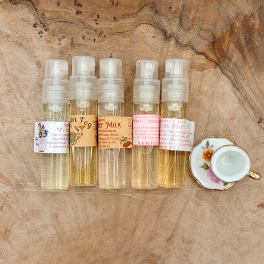 Enchanted Cups of Whimsy Perfume Discovery Set | Tea & Milk Perfume Samples