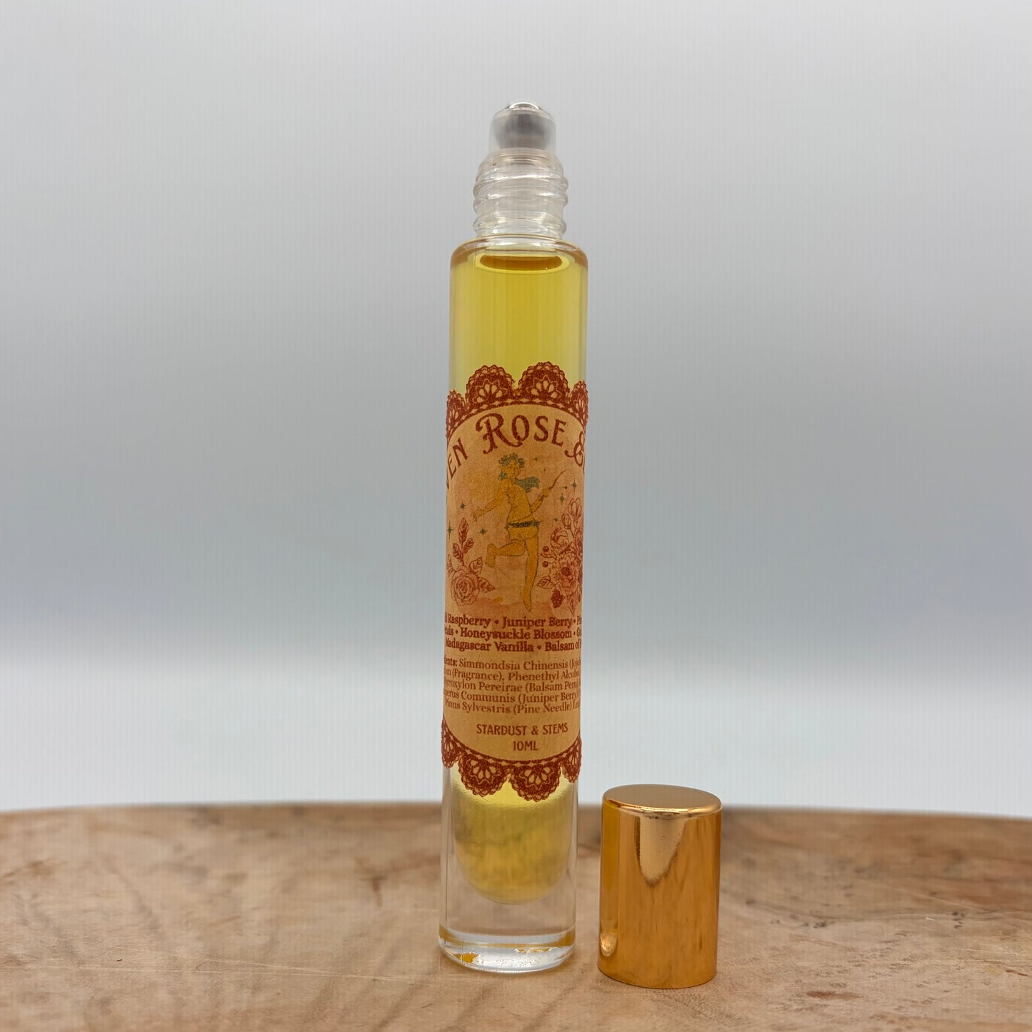 ELVEN ROSE ELIXIR- Wild Raspberry, Juniper Berry, Pine Resin, Rose Petals, Honeysuckle Blossom, Golden Amber, Madagascar Vanilla, Balsam of Peru