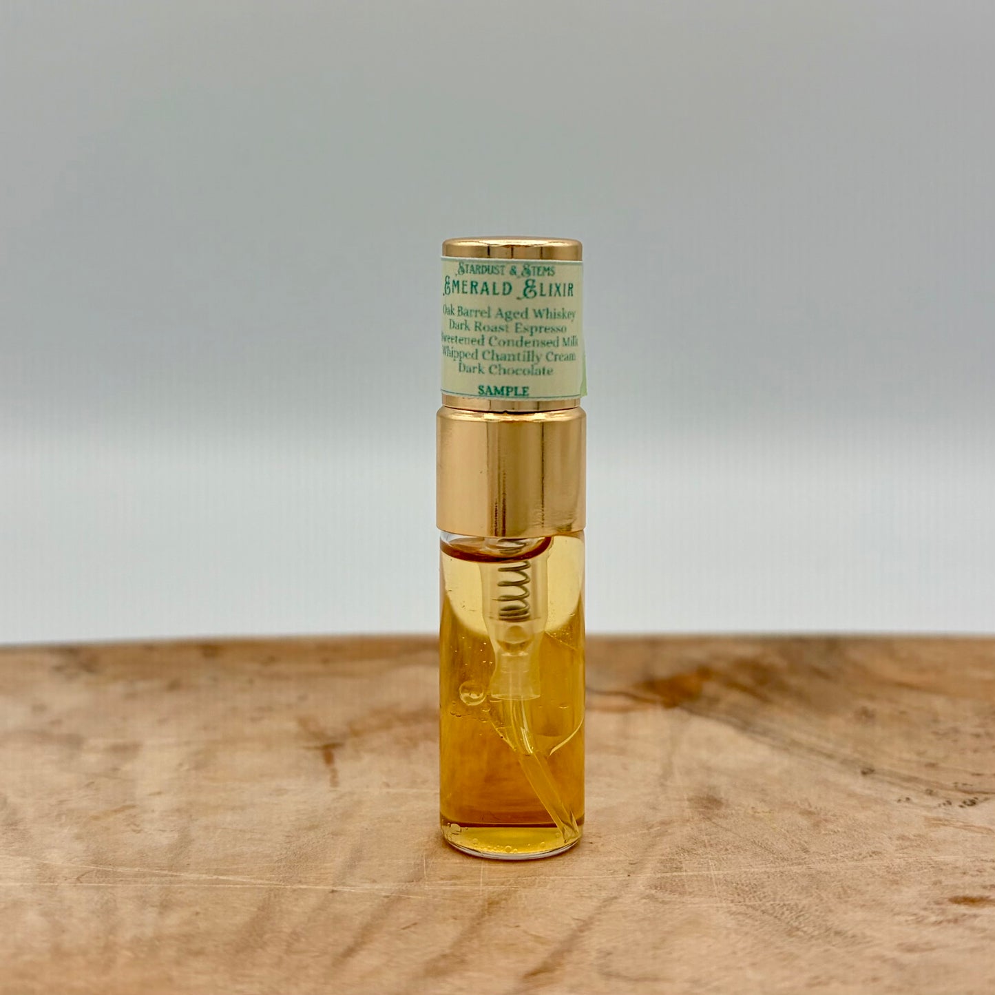 EMERALD ELIXIR Gourmand Irish Cream Perfume- Barrel Aged Whiskey, Dark Roast Espresso, Sweetened Condensed Milk, Whipped Chantilly Cream, Dark Chocolate