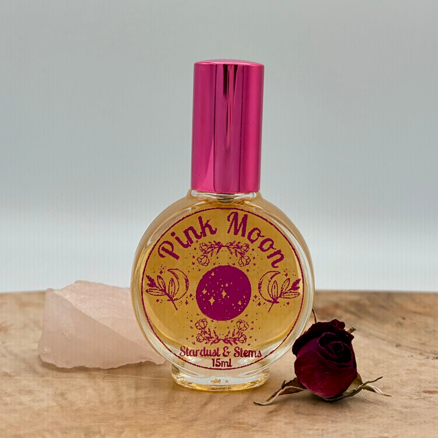 PINK MOON PERFUME – Floral Citrus Sandalwood Fragrance | Jasmine, Rose, Lavender & Magnolia | Spring Full Moon Scent