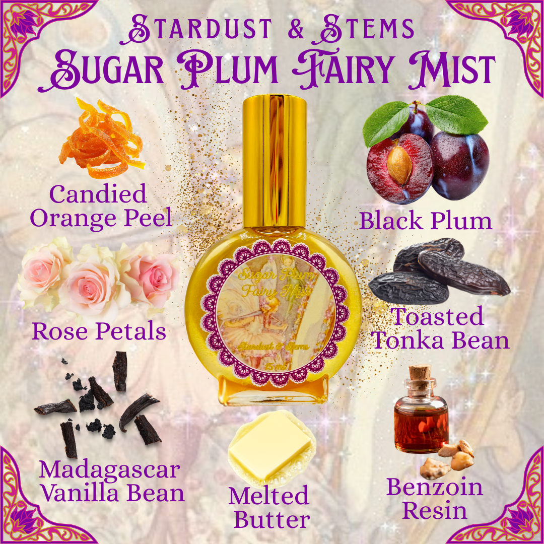 SUGAR PLUM FAIRY MIST- Candied Fruit, Rose and Buttery Sweet Tonka Perfume