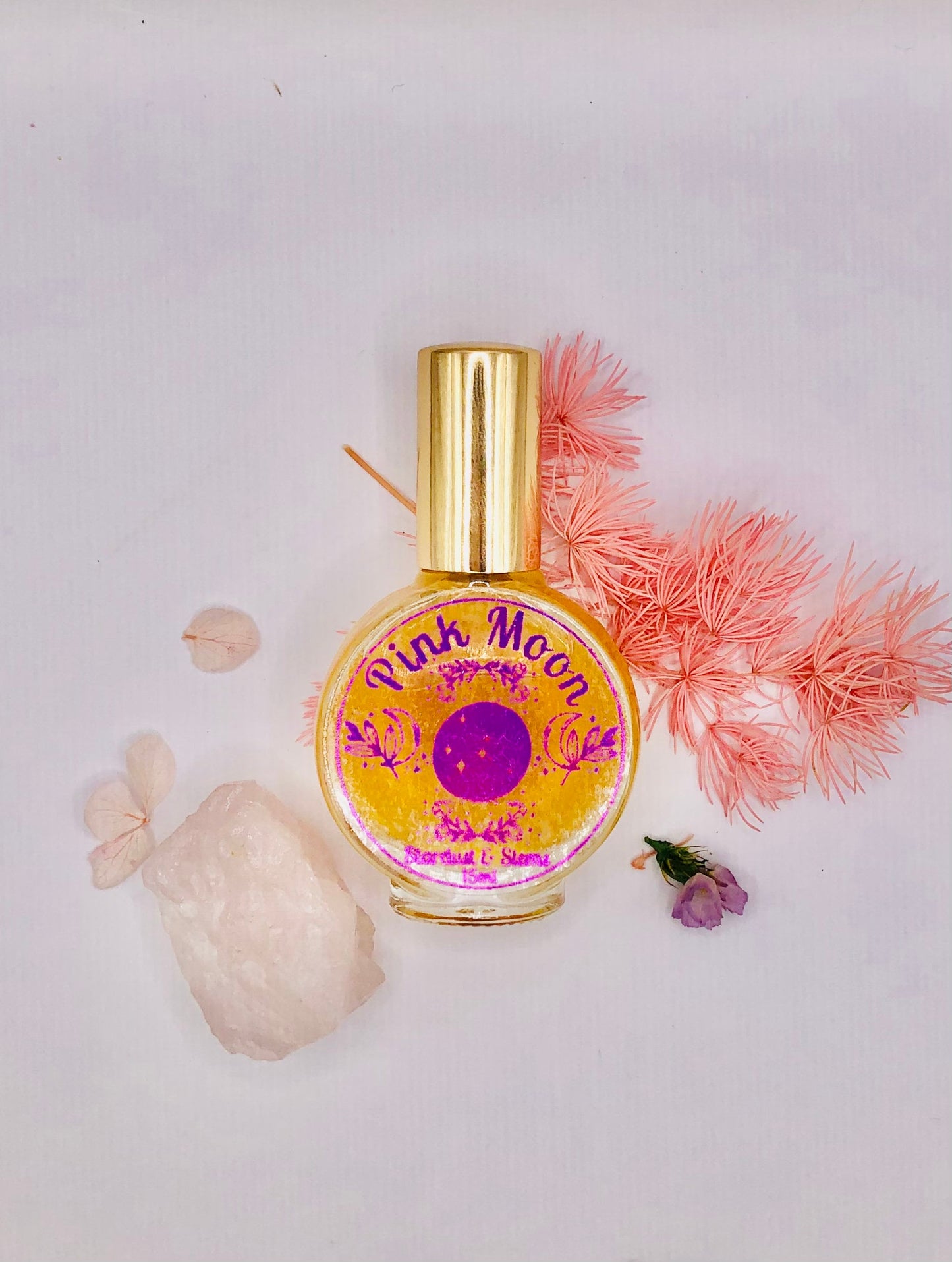 PINK MOON PERFUME, Pheromone, Sandalwood, Garden Essential Oil Magic, Attraction, Faerie, Witch, Paraben-Free Indie Fragrance, Hippie Scent