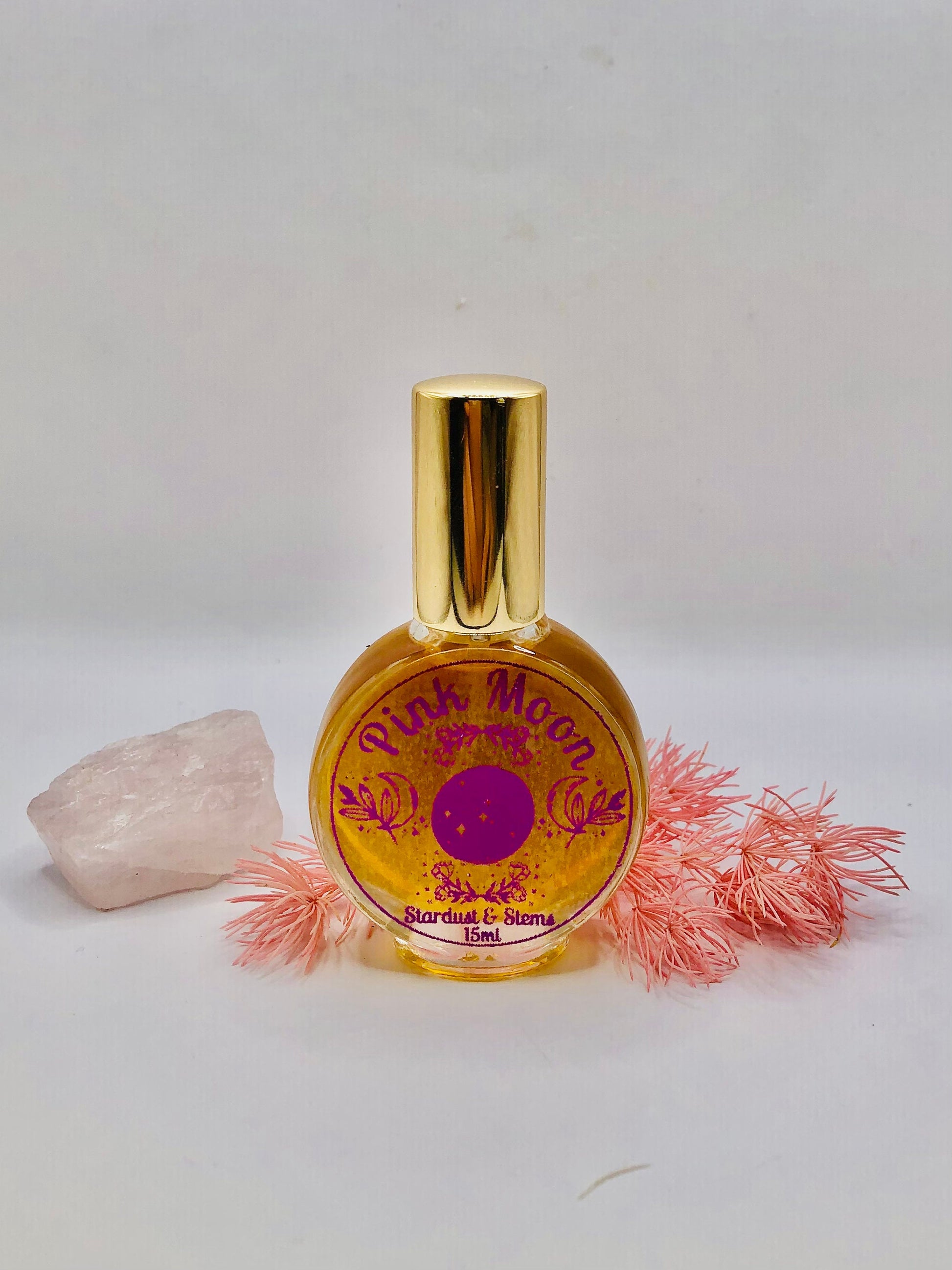 PINK MOON PERFUME, Pheromone, Sandalwood, Garden Essential Oil Magic, Attraction, Faerie, Witch, Paraben-Free Indie Fragrance, Hippie Scent