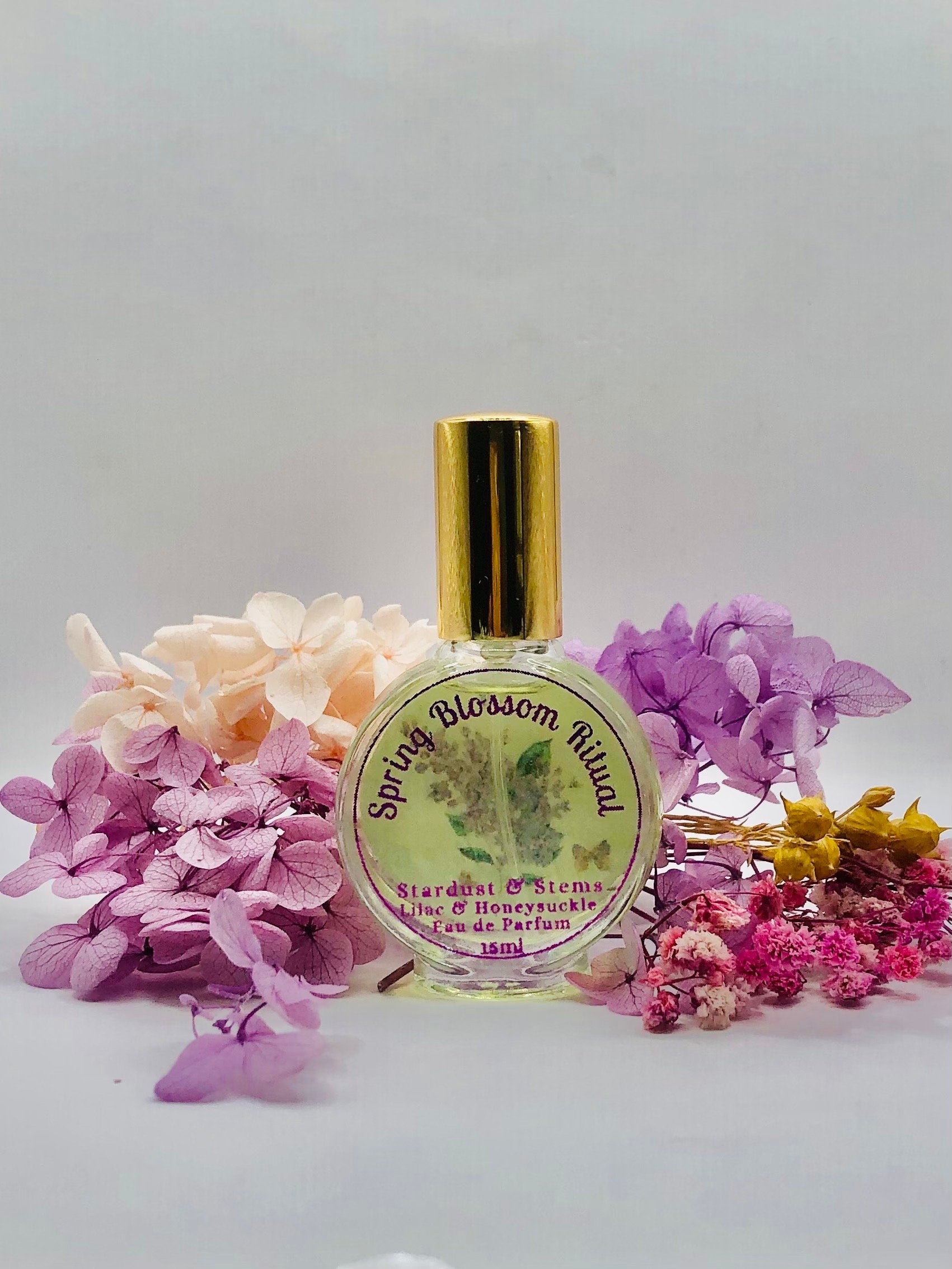 Lilac & Honeysuckle Perfume SPRING BLOSSOM RITUAL, Paraben Free Seasonal Essential Oil Indie Scent, Witchy Magick Fairycore Cottagecore Gift