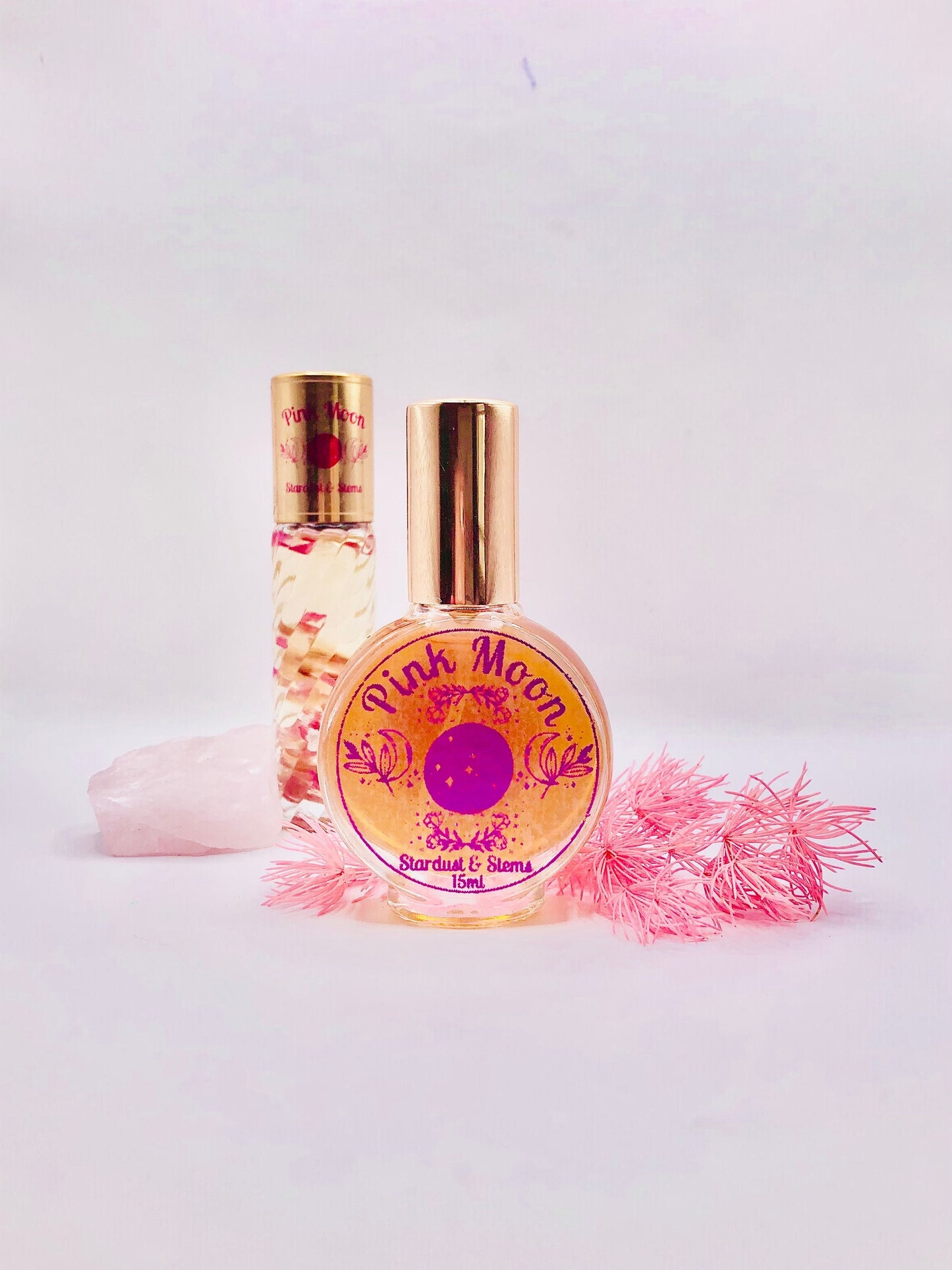 PINK MOON PERFUME, Pheromone, Sandalwood, Garden Essential Oil Magic, Attraction, Faerie, Witch, Paraben-Free Indie Fragrance, Hippie Scent