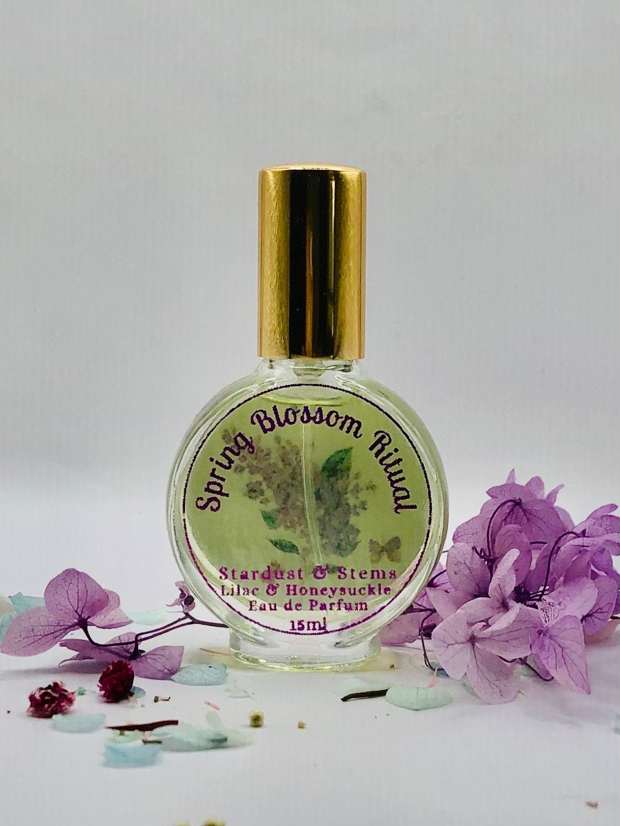 Lilac & Honeysuckle Perfume SPRING BLOSSOM RITUAL, Paraben Free Seasonal Essential Oil Indie Scent, Witchy Magick Fairycore Cottagecore Gift