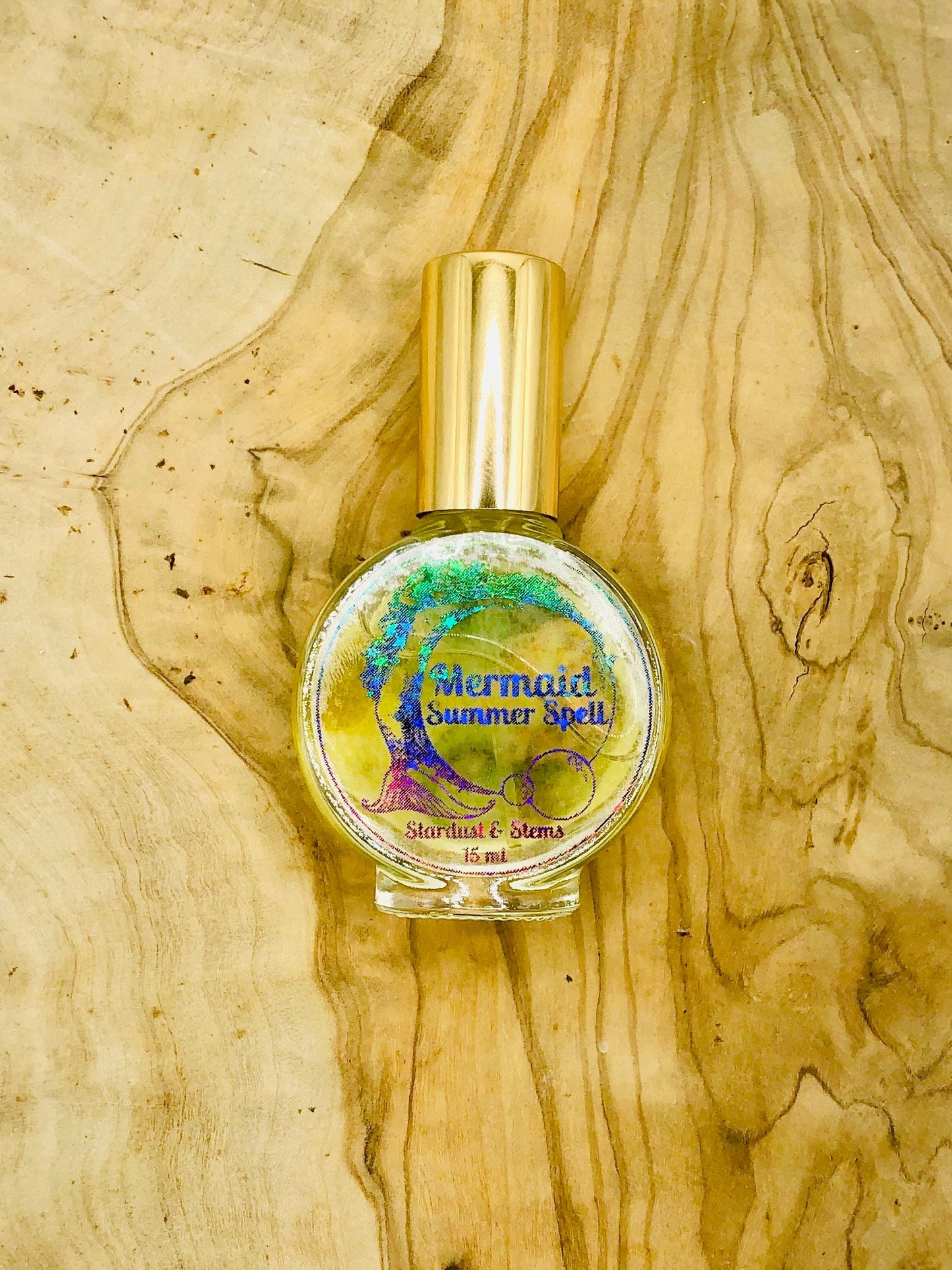 Mermaid Summer Spell Perfume, Best Vanilla Aquatic Scent, Essential Oil Indie Fragrance, Witch Perfume, Crystal Mermaid Crown & Shell Gifts