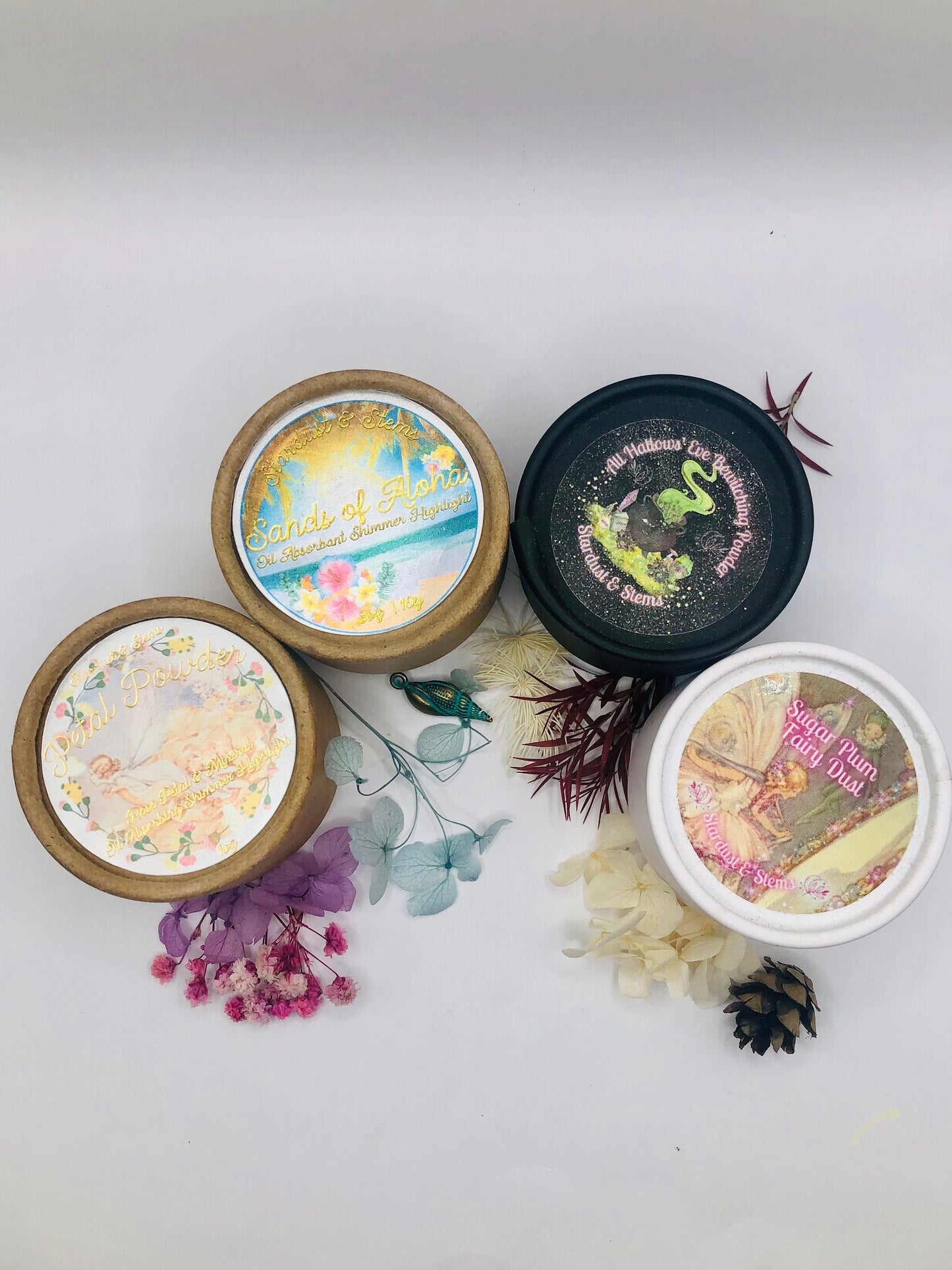 SPRING to WINTER BEAUTY: Four Seasons Gift Set Scented Dusting Powder Shimmer Bronzer for Every Occasion in Spring, Summer, Fall and Winter