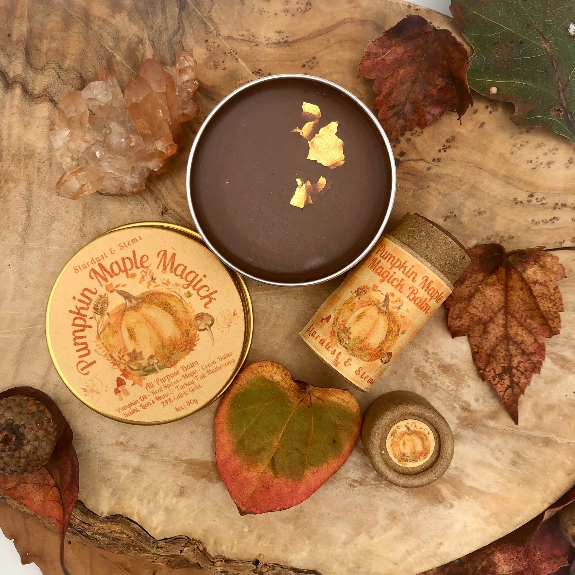 Pumpkin Maple Magick Lip Balm, Handmade Fall Spice Scent | Halloween & Autumn Gift Idea | Eco-friendly, Non-synthetic, Hydrating Pumpkin Oil