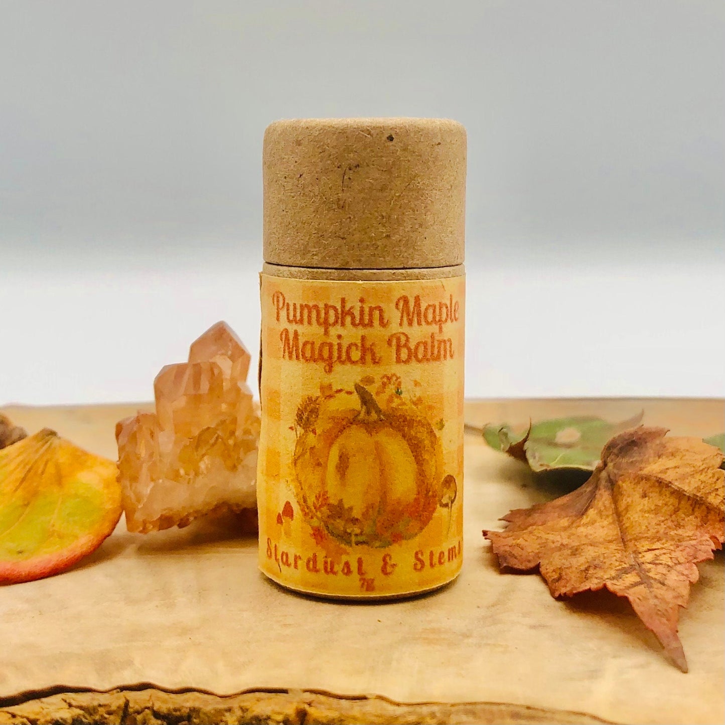 Pumpkin Maple Magick Lip Balm, Handmade Fall Spice Scent | Halloween & Autumn Gift Idea | Eco-friendly, Non-synthetic, Hydrating Pumpkin Oil