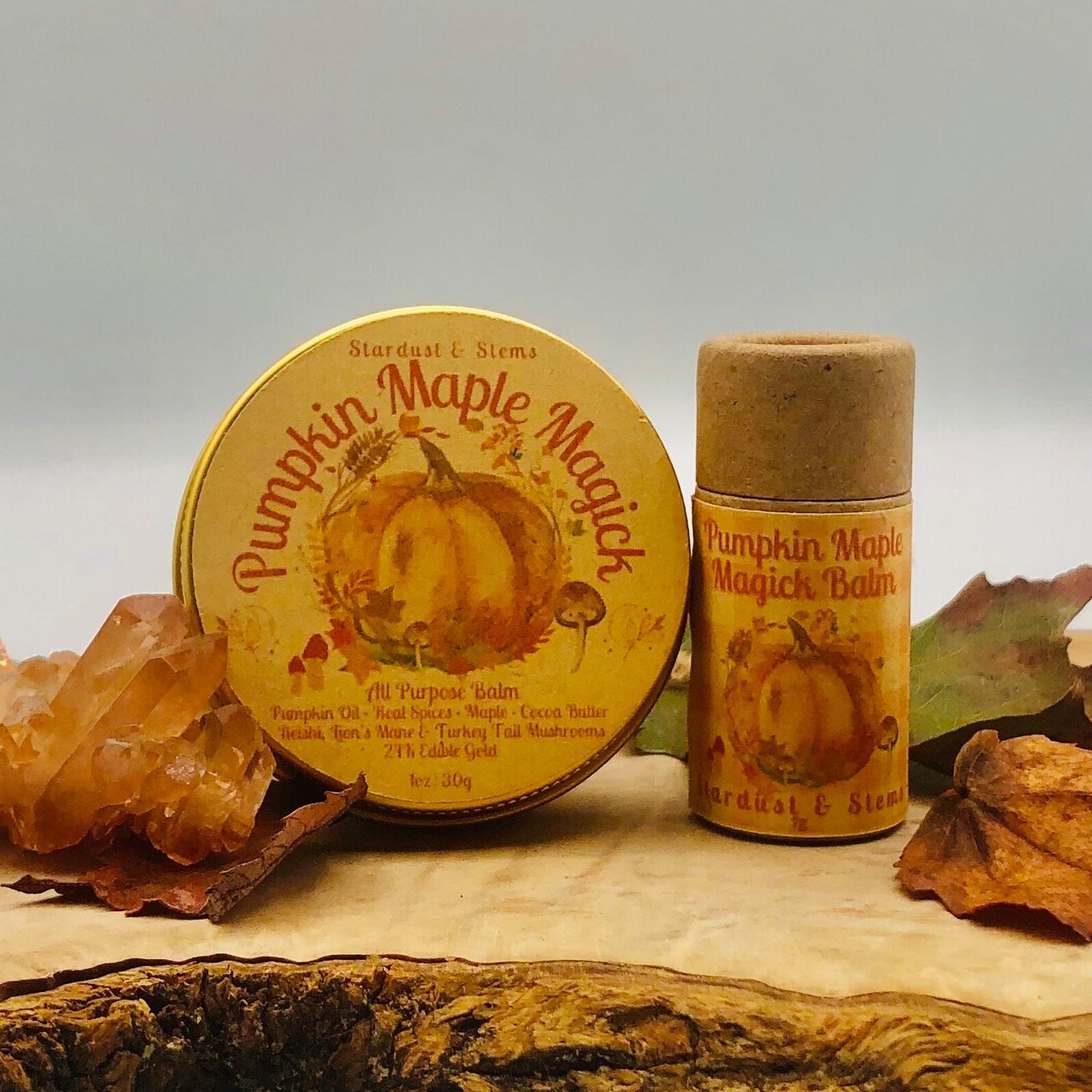 Pumpkin Maple Magick Lip Balm, Handmade Fall Spice Scent | Halloween & Autumn Gift Idea | Eco-friendly, Non-synthetic, Hydrating Pumpkin Oil