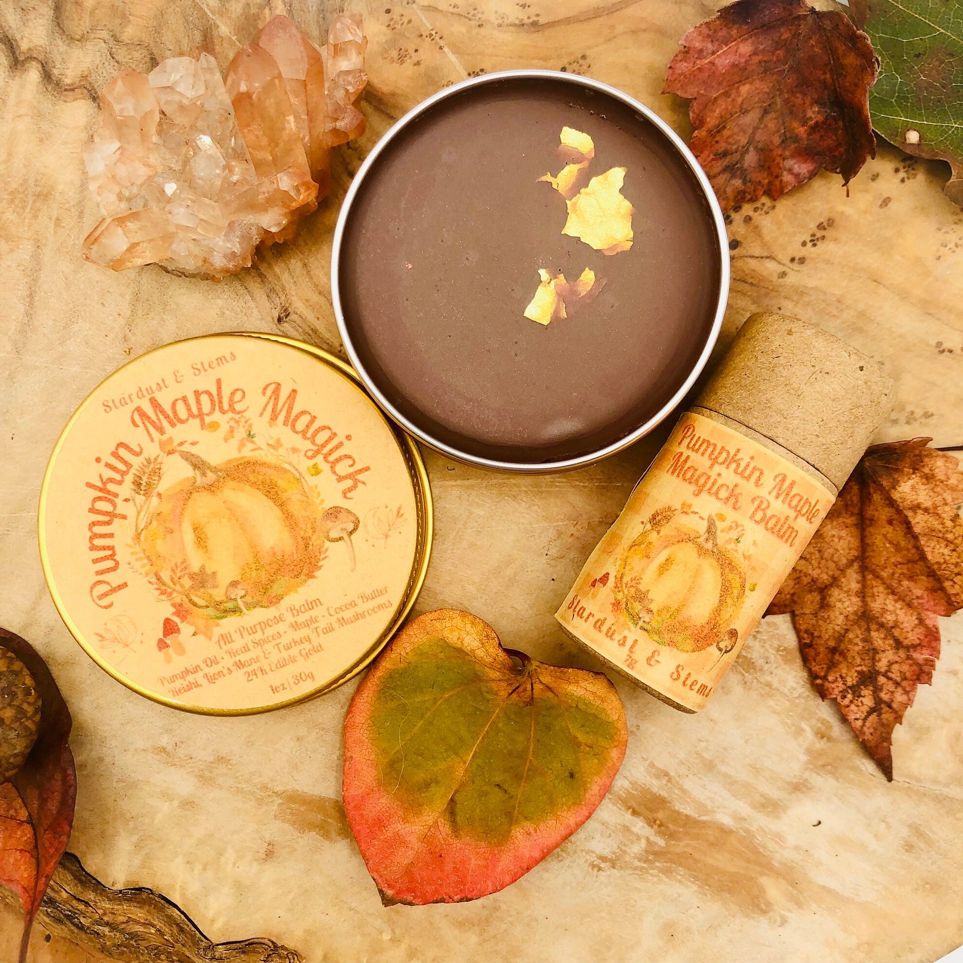 Pumpkin Maple Magick Lip Balm, Handmade Fall Spice Scent | Halloween & Autumn Gift Idea | Eco-friendly, Non-synthetic, Hydrating Pumpkin Oil