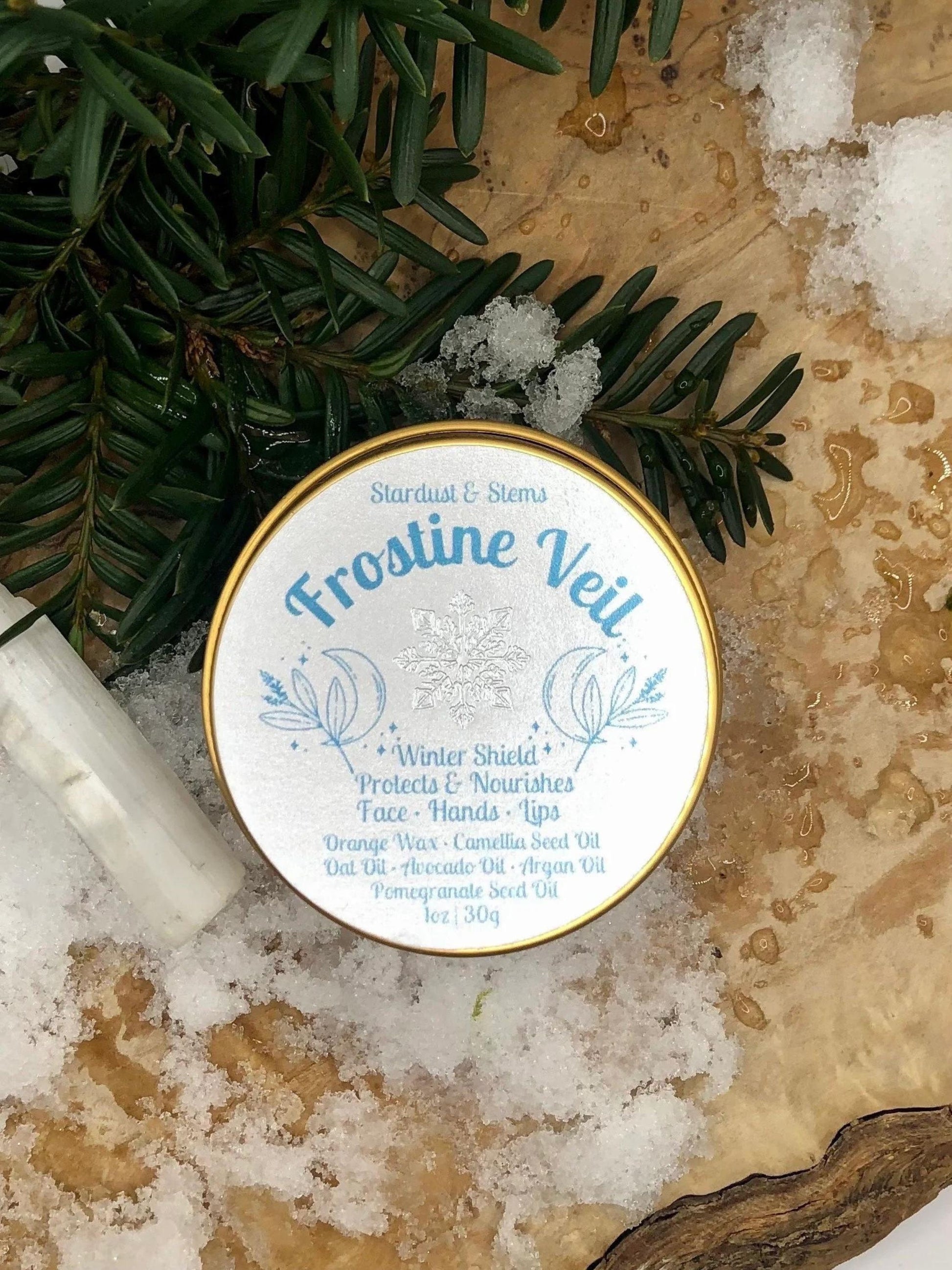 FROSTINE VEIL Moisturizer for Winter Skin, Orange Wax Soothing Skincare for Dry Chapped Hands & Feet, Nourishing Ointment, Itch Relief Cream