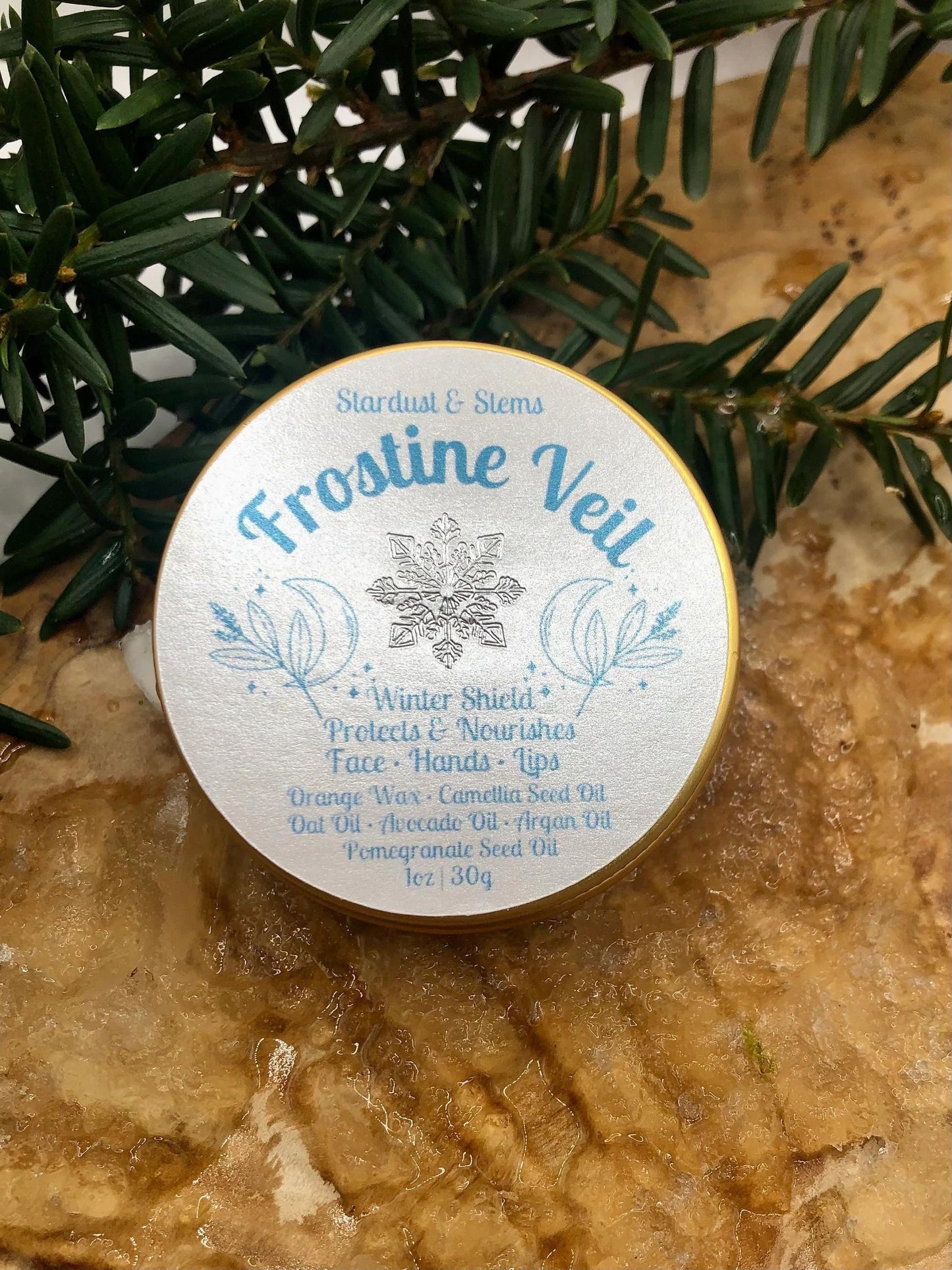 FROSTINE VEIL Moisturizer for Winter Skin, Orange Wax Soothing Skincare for Dry Chapped Hands & Feet, Nourishing Ointment, Itch Relief Cream