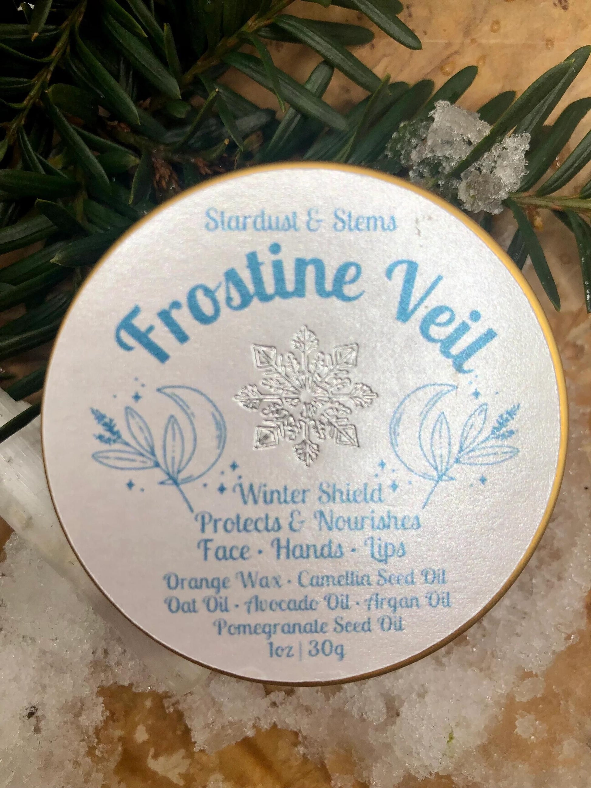 FROSTINE VEIL Moisturizer for Winter Skin, Orange Wax Soothing Skincare for Dry Chapped Hands & Feet, Nourishing Ointment, Itch Relief Cream