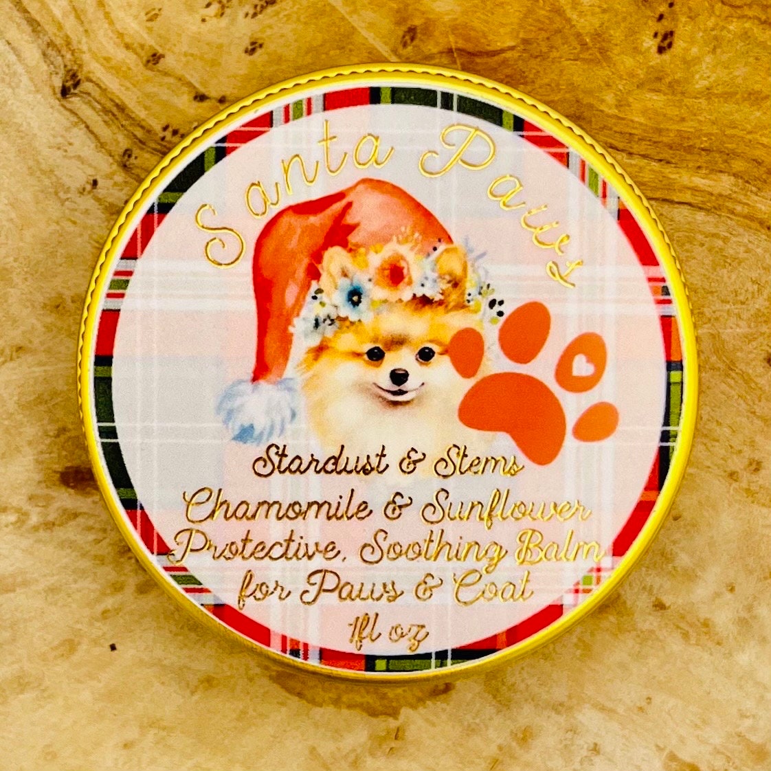 Dog Paw Balm Chamomile Sunflower, Paw Pad Care, Pet Wellness Supplies, Dog Grooming Supplies, All-purpose Stuff for Puppy, Adult, Senior Dog