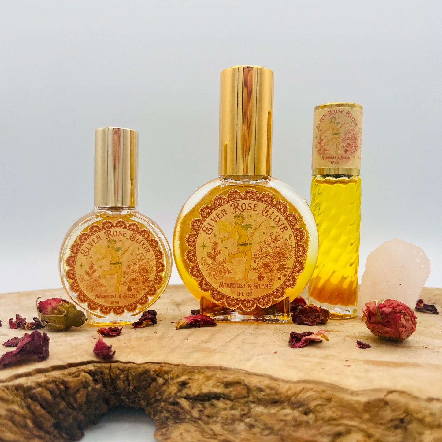 ELVEN ROSE ELIXIR Perfume, Rose Petals, Amber, Vanilla, Honeysuckle, Raspberry, Oil Perfumery, Sweet Bulgarian Rose Oil, Elf Magic, Fairy