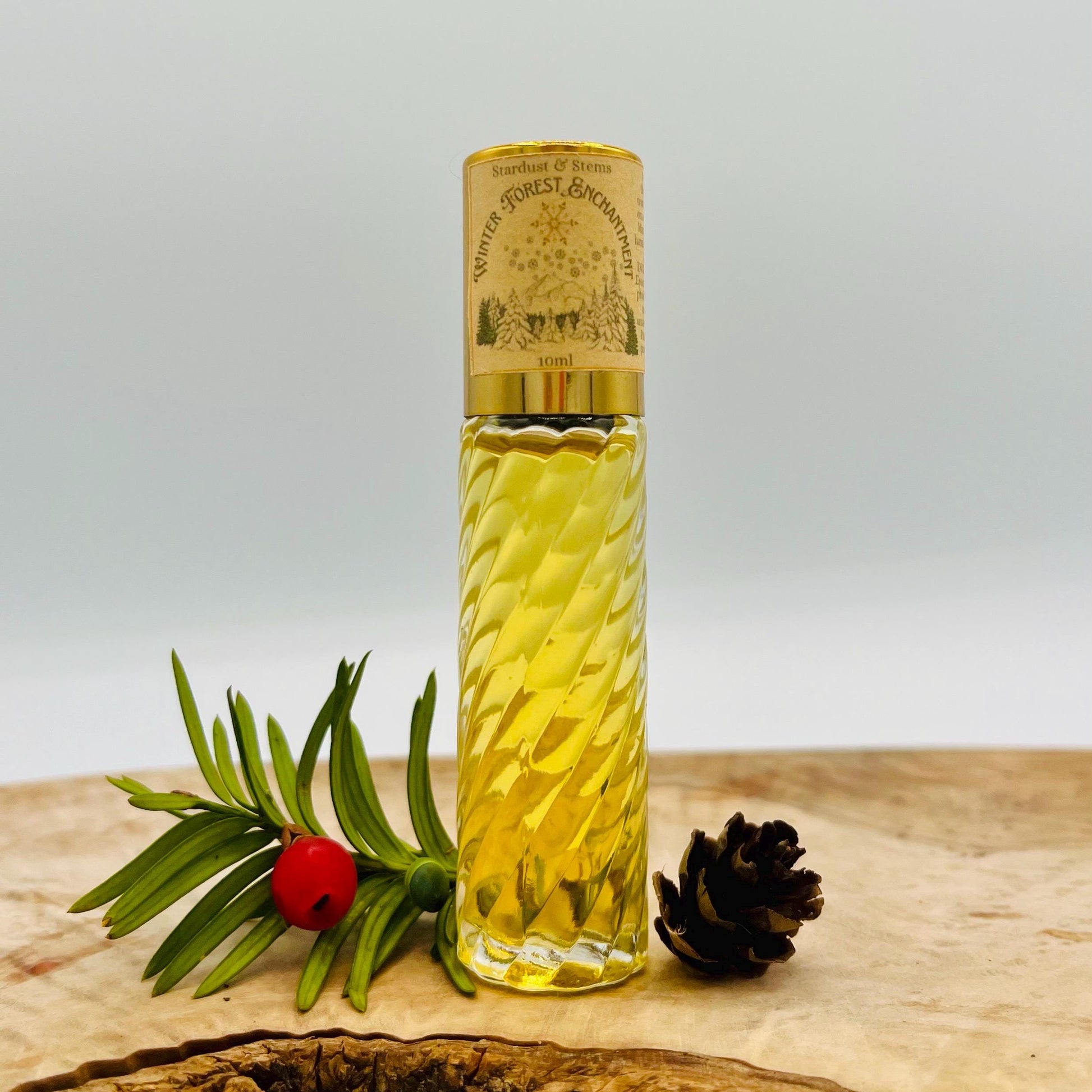 WINTER FOREST ENCHANTMENT Vanilla Peppermint Fir Perfume, Snow Fairy Queen Pine Christmas Scent, Solstice Magic Cottagecore Fragrance Gift