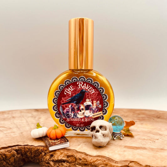 THE RAVEN PERFUME - Tobacco Vanille, Dried Rose, Brandy, Blood Orange, Oak Moss, Edgar Allen Poe, Dark Academia Witchy Fall Goth Fragrance