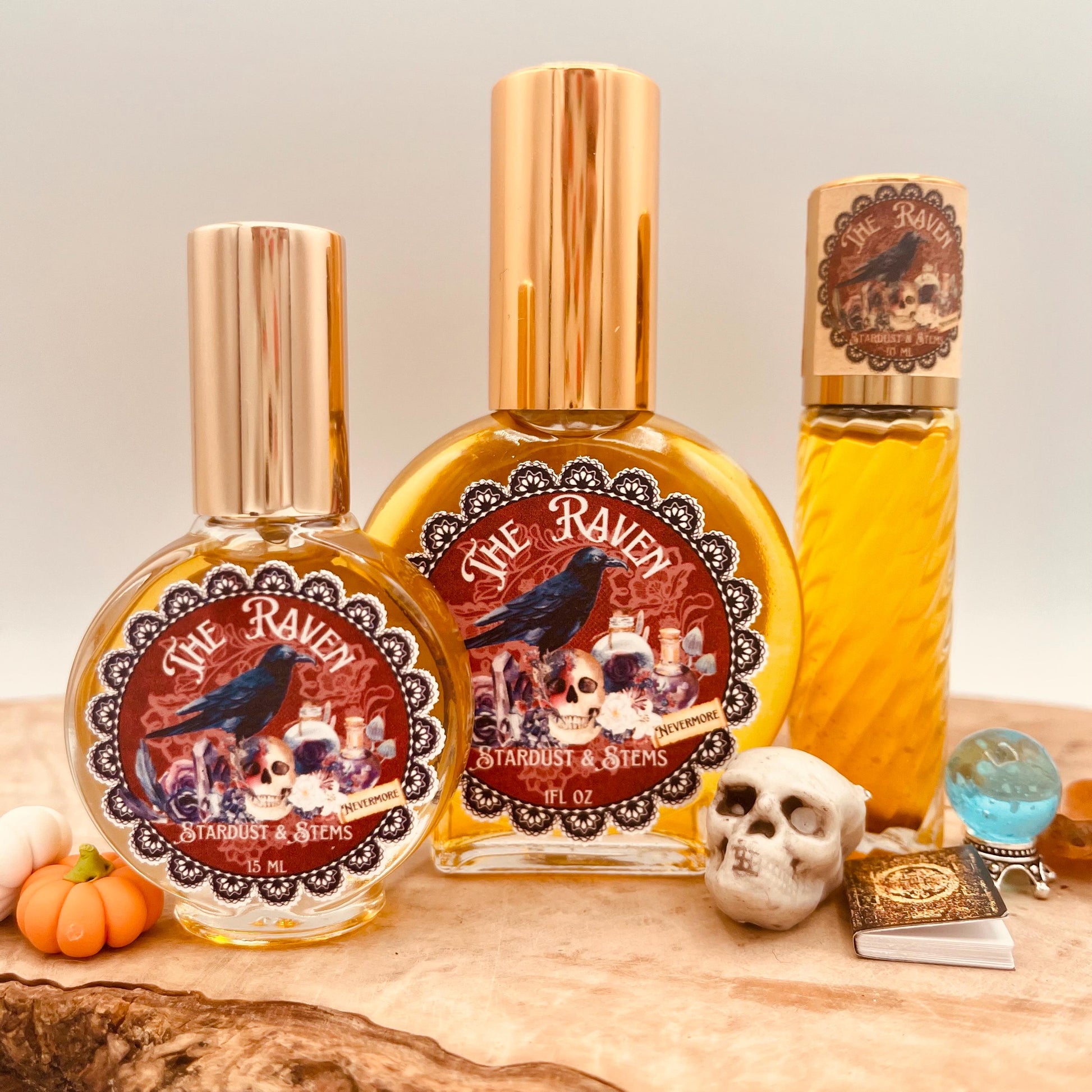 THE RAVEN PERFUME - Tobacco Vanille, Dried Rose, Brandy, Blood Orange, Oak Moss, Edgar Allen Poe, Dark Academia Witchy Fall Goth Fragrance