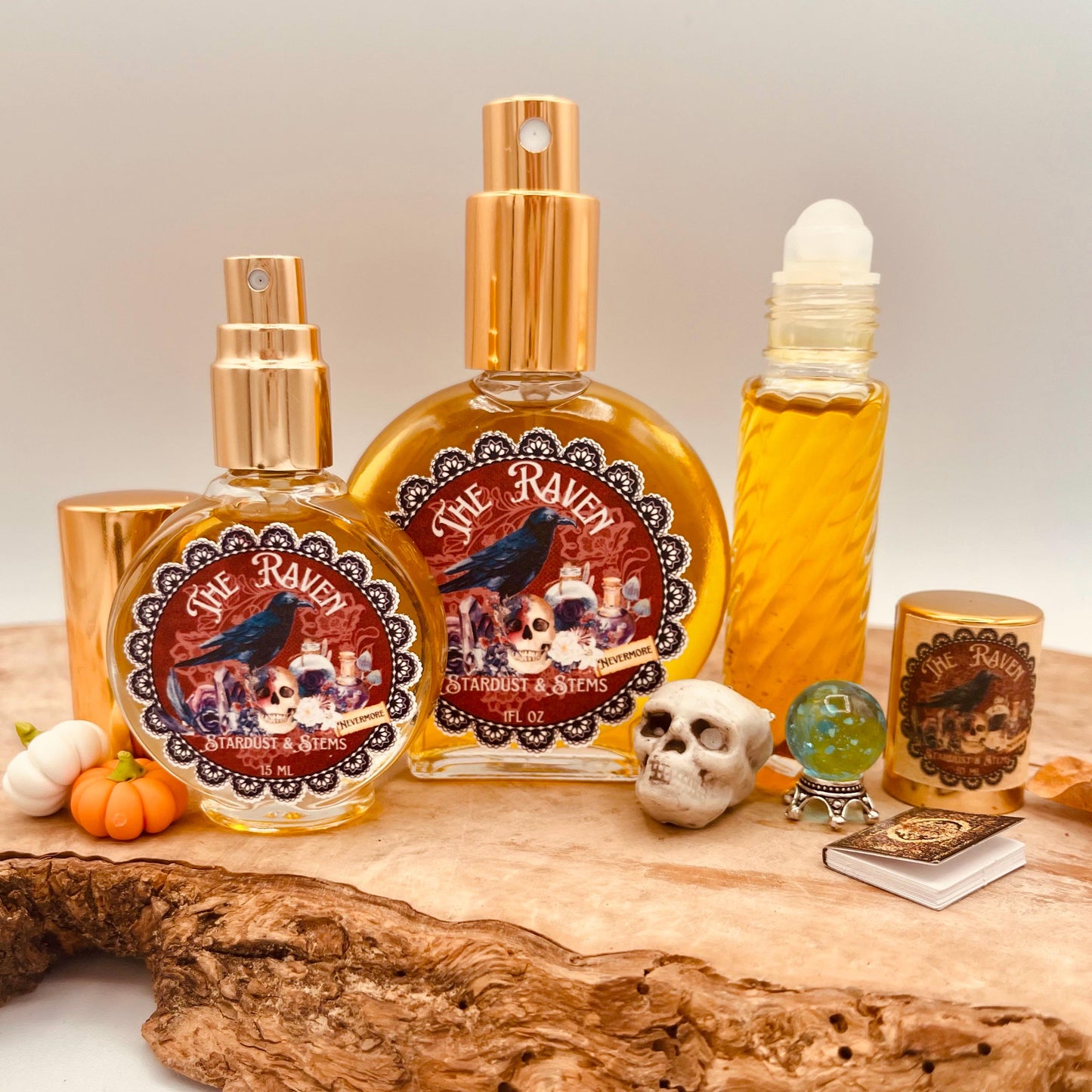 THE RAVEN PERFUME - Tobacco Vanille, Dried Rose, Brandy, Blood Orange, Oak Moss, Edgar Allen Poe, Dark Academia Witchy Fall Goth Fragrance