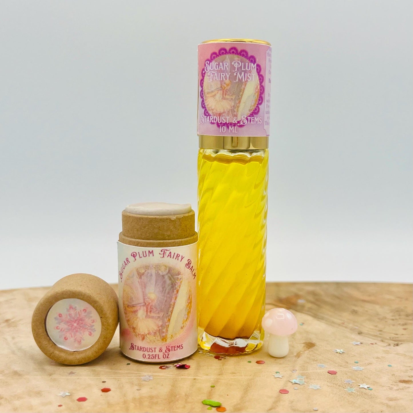 Sugar Plum Fairy Gift Set- Nutcracker Ballet Core Magical Perfume Gift, Herbal Lip Balm, Faery Perfume, Stocking Stuffer, Secret Santa Idea